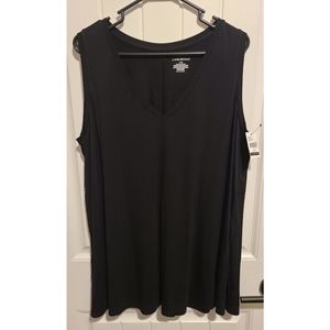 Lane Bryant NEW black sleeveless top 18 20 rayon tank